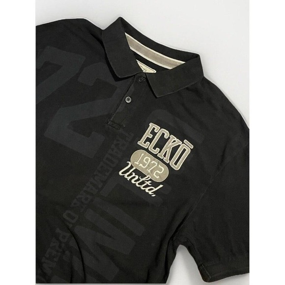 Ecko Unltd. Other - VTG Ecko Unltd Men's Black Collard Vintage Y2K  Rhino Shirt XXL